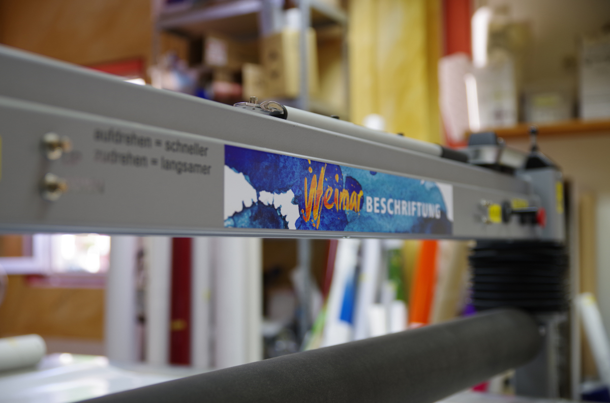 Folienplotter im Einsatz