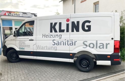 Fahrzeugbeschriftung Transporter, Kling, Friedberg
