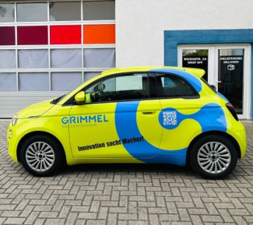 Fahrzeugbeschriftung Promofahrzeug, Grimmel, Bad Nauheim