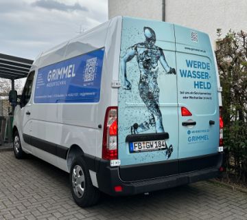 Fahrzeugbeschriftung Transporter, Grimmel, Bad Nauheim